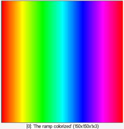 150,150,1,1,255*x/(w-1) map hsv n. 0,255 =>. "The ramp colorized" _parse_cli_images rs. 50%